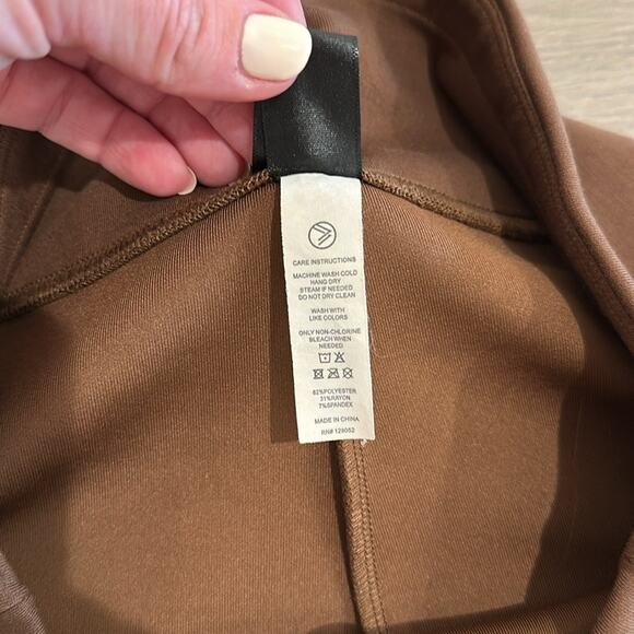 SAVVI Brown Olivia Slim Boot Pull-On Front Slit High Waist Pants Bottoms Size XL - Picture 11 of 12